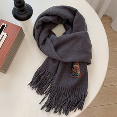 Versatile Solid-Color Warm Scarf For Women