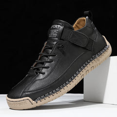 AutumnWinter Flat-Soled Casual Hand-Stitched Mens Shoes
