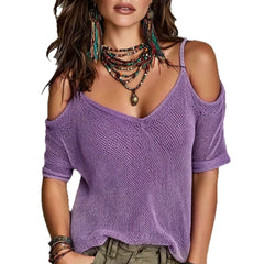 Arrival Versatile Off-shoulder Knit Womens Wear