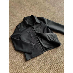 Embroidered Casual Jacket For Men
