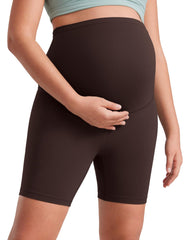 Maternity Capri Yoga Pants High-waisted Belly-supporting Seamless