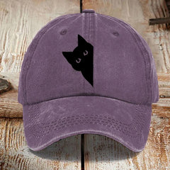 Washed Cotton Printed Hat Distressed Style Mens Vintage