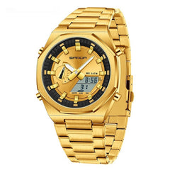 Dual-display Multi-function Summer-time Mens Watch
