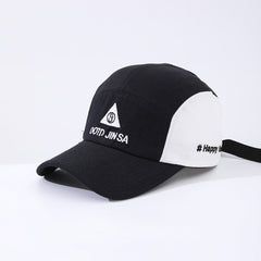 Women's Embroidered Letter Triangle Pattern Adjustable Soft Cap With Simple And Versatile Style Baseball Cap Suitable For Outdoor Sun Protection And Hiking Outings