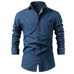 Pure Cotton Wrinkle-Resistant Solid Color Long-Sleeve Mens Casual Jacket