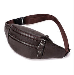 Genuine Leather Sports Waist Pack For Men, Invisible Running Pack