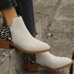 Low-heeled Boots With Side Zipper
