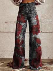 Women's Simple Pants With A Printed Pattern