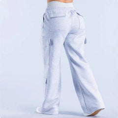 Fashionable Solid-Colored Casual All-Match Pants With Pockets