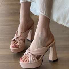 Sexy French Style Thick Heel High-heeled Sandals, Stunning Cooldown