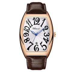 Mens Digital Watch Calendar Casual Leather Belt