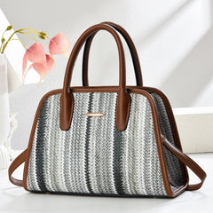 Contrast-color Commuter Handbag For Women
