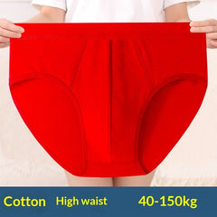 Men's Cotton Underwear High-Waist Breathable Plus-Size Briefs