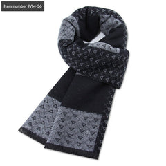 Mens Wool-Blend Plaid Scarf Winter Warmth & Extra Thickness