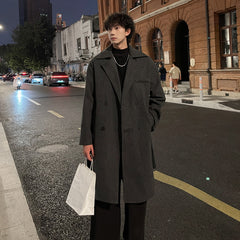AutumnWinter Loose Wool Coat For Men
