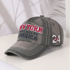 Spring And Autumn Men's And Women's Style Baseball Caps With Fashionable NEW YORK Letter Embroidery. Versatile For Outdoor Cycling.