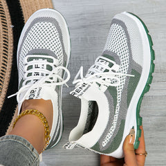 Women's Sporty Flyknit Mesh Shoes Low-cut Lightweight Casual And Versatile