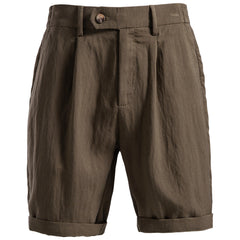 Business-Casual Lyocell Cotton Shorts Old Money Style