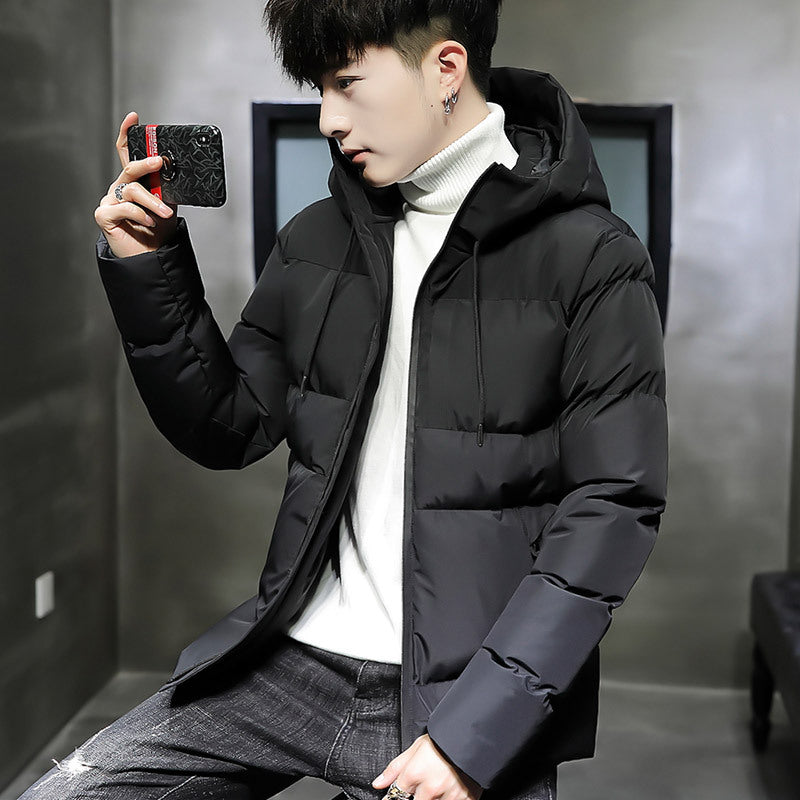 Men's Fashion Short Hooded Cotton-Padded Jacket