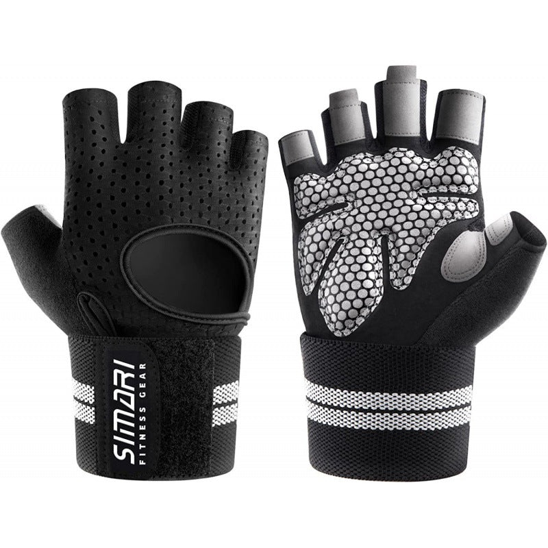 Men's Simplicity All-Match Sports Fitness Short Finger Gloves