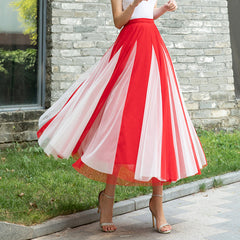 Women's Fashion Special Multicolor New Mesh Skirt