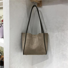 Suede Tote Bag A Simple Casual Shoulder Tote