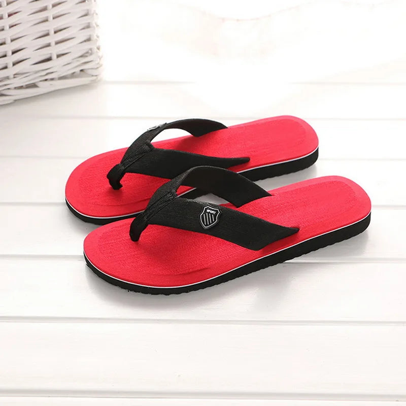 Fashion Slippers for Men Flip Flops Flat Sandals Summer Non-Slip Beach Slides Men Slippers Indoor House Shoes Man Male Slipper