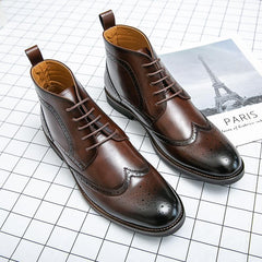 Rubber Brown Winter Boots Man