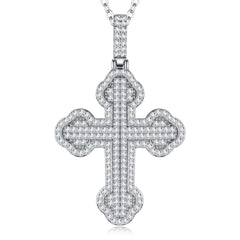 A Luxurious And Fashionable Minimalist Jewelry Pendant Necklace Set With Top-quality Moissanite, Made Of S925 Silver Electroplated With Platinum.