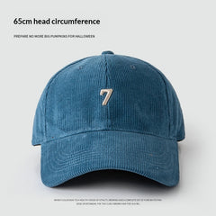 Mens Wide-Brim Corduroy Baseball Cap Stylish And Versatile