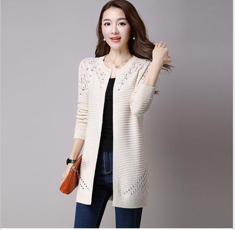 Hollow sweater knit sweater