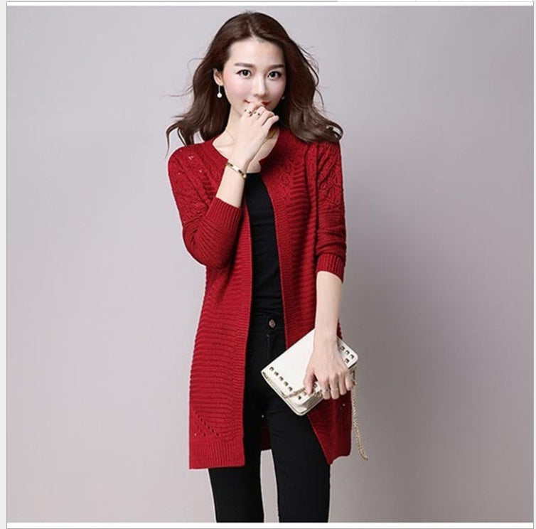 Hollow sweater knit sweater