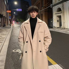 AutumnWinter Loose Wool Coat For Men