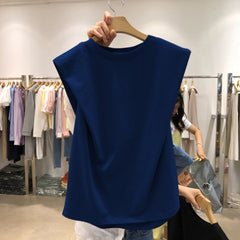 Cotton Sleeveless Top, Women''S Loose, Hong Kong Style, Versatile Jacket, Vest And Suspender