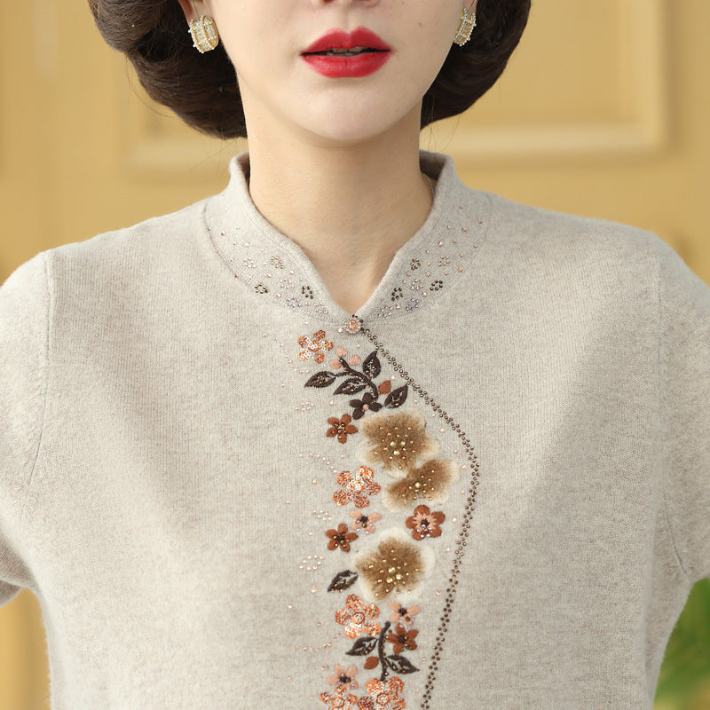 Pure Wool Sweater Jacquard Wool Sweater