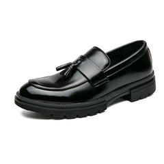 Spring And Autumn Men's Brogue Business Formal Wear Loafers Leather Shoes