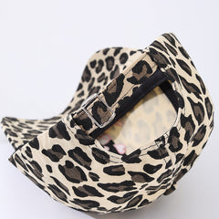 Dot Leopard Print Embroidered English Letters Make Your Face Look Smaller And Are Highly Versatile. This Casual Baseball Cap Is Suitable For Outdoor Shopping And Sports Activities.