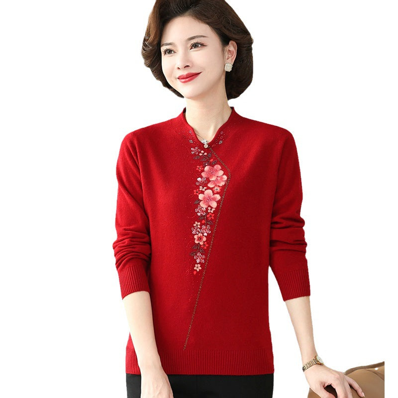 Pure Wool Sweater Jacquard Wool Sweater