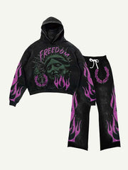 Fashion Casual Printed Polyester Sweater