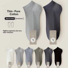 Thin Pure-cotton Deodorizing Mens Ankle Socks