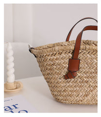 Natural Straw French-Style Single-Shoulder Woven Bag