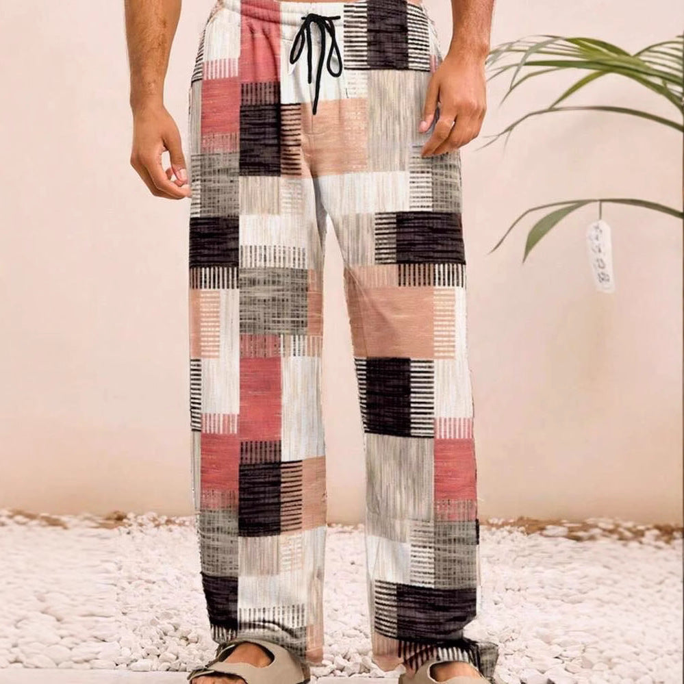 Stylish Cool High-Quality Plaid-Pattern Mens Casual Trousers