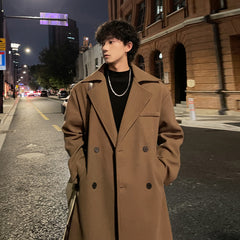 AutumnWinter Loose Wool Coat For Men
