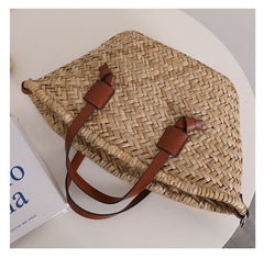 Natural Straw French-Style Single-Shoulder Woven Bag