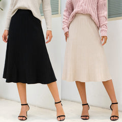 Long skirt knitted sweater dress