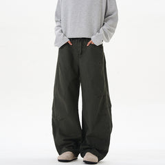 Men's American-style Retro Silhouette Cutaway Wide-Leg Pants