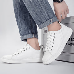 Spring Low-cut Genuine Leather Top Layer Cowhide Flat Retro Sneaker