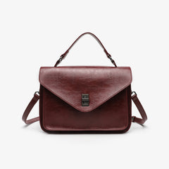 Oil-waxed Leather Vintage New Style Minimalist Fashionable Elegant Womens