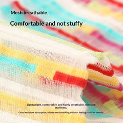Breathable Thin Colorful Mesh Mid-calf Socks