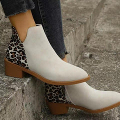 Low-heeled Boots With Side Zipper